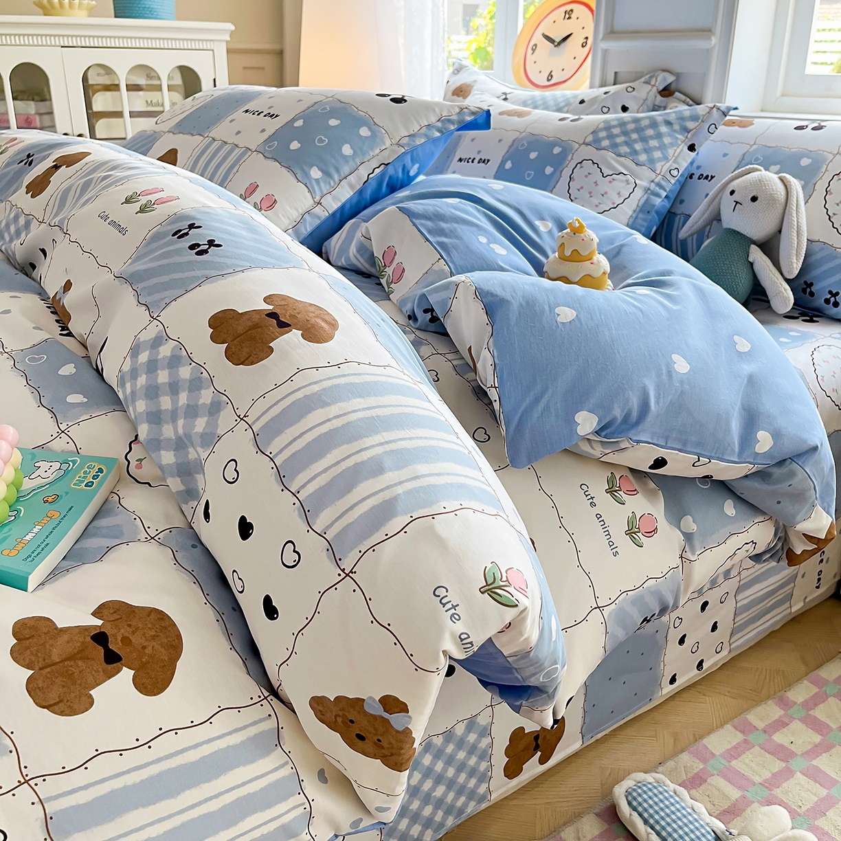 91家纺网 家纺一手货源 找家纺 （总）禧安居 2025新款高支高密活性印染全棉印花四件套全棉四件套三件套被套（支持定制尺寸）