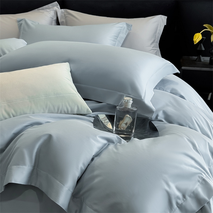 91家纺网 家纺一手货源 找家纺 （总）朵希曼 2026春夏新款纯色贡缎长绒棉纯棉系列四件套