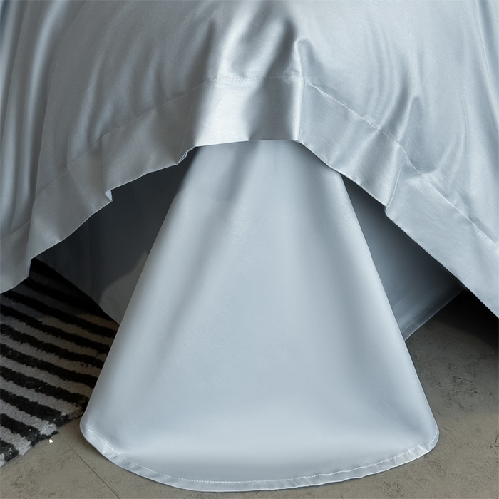 91家纺网 家纺一手货源 找家纺 朵希曼 2026春夏新款纯色贡缎长绒棉纯棉系列四件套 宾利蓝