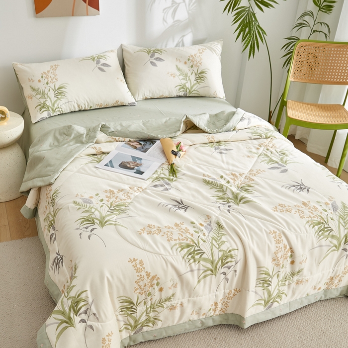 91家纺网 家纺一手货源 找家纺 铺尚美家纺 2026新款A类里外全棉棉花夏被 清风絮语