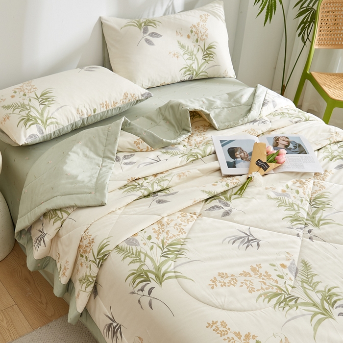 91家纺网 家纺一手货源 找家纺 铺尚美家纺 2026新款A类里外全棉棉花夏被 清风絮语