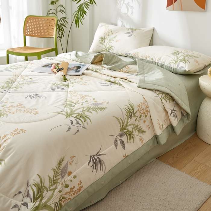 91家纺网 家纺一手货源 找家纺 铺尚美家纺 2026新款A类里外全棉棉花夏被 清风絮语