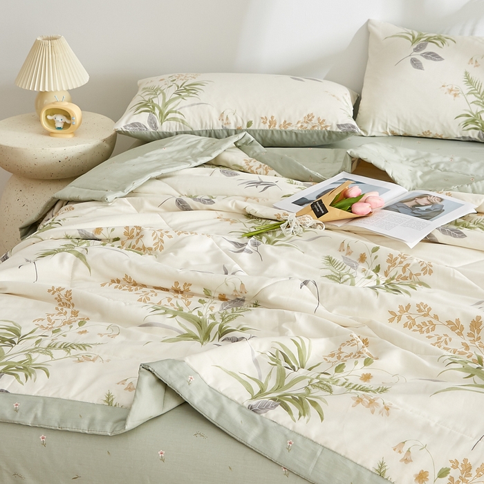 91家纺网 家纺一手货源 找家纺 铺尚美家纺 2026新款A类里外全棉棉花夏被 清风絮语