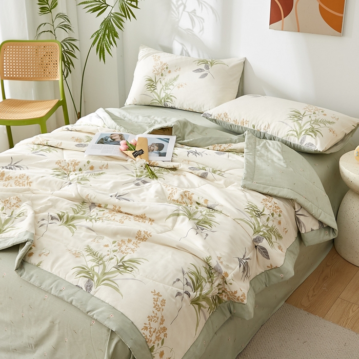 91家纺网 家纺一手货源 找家纺 铺尚美家纺 2026新款A类里外全棉棉花夏被 清风絮语