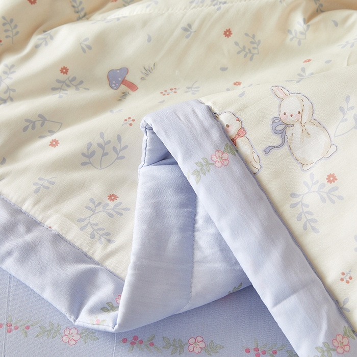 91家纺网 家纺一手货源 找家纺 铺尚美家纺 2026新款A类里外全棉棉花夏被 森林小镇