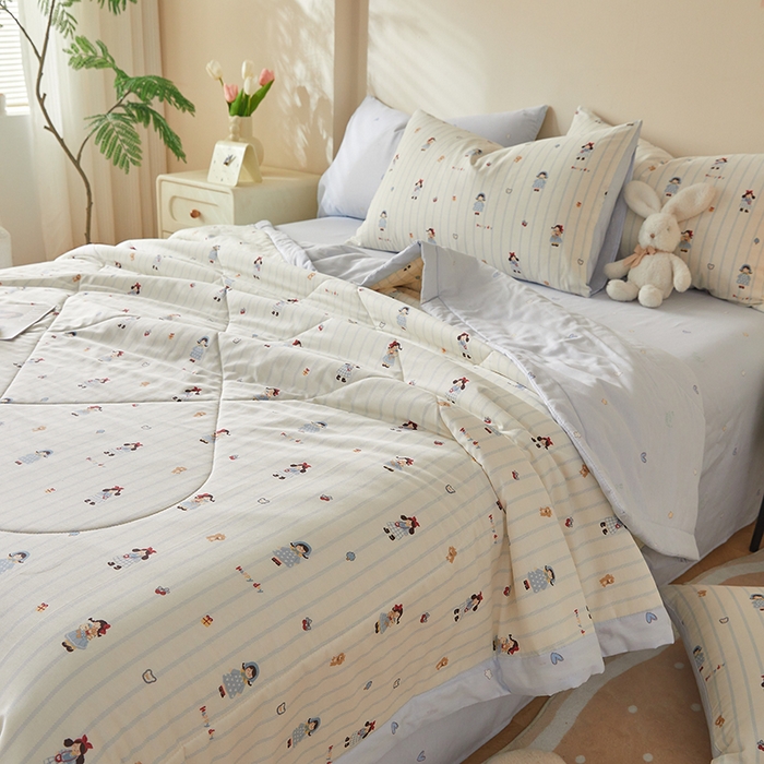 91家纺网 家纺一手货源 找家纺 铺尚美家纺 2026新款A类里外全棉棉花夏被 少女日记