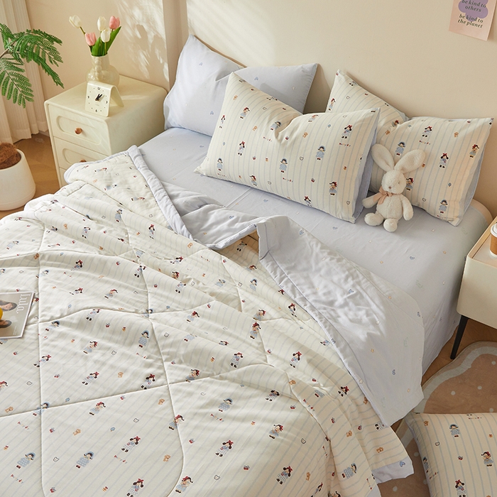 91家纺网 家纺一手货源 找家纺 铺尚美家纺 2026新款A类里外全棉棉花夏被 少女日记