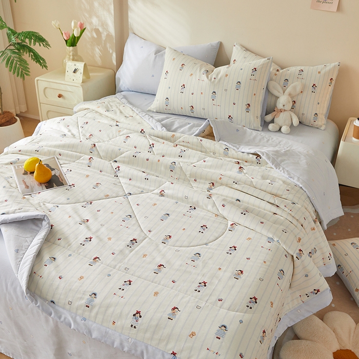 91家纺网 家纺一手货源 找家纺 铺尚美家纺 2026新款A类里外全棉棉花夏被 少女日记