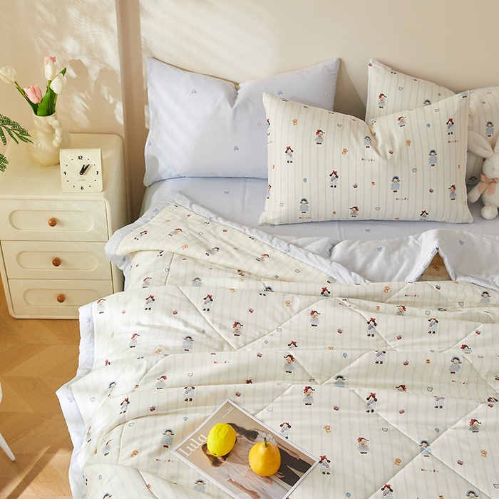 91家纺网 家纺一手货源 找家纺 铺尚美家纺 2026新款A类里外全棉棉花夏被 少女日记