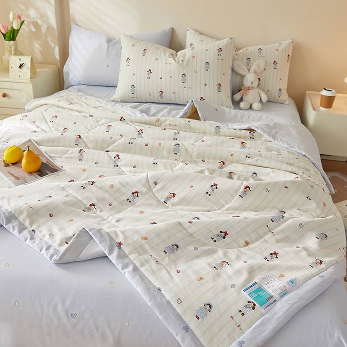 91家纺网 家纺一手货源 找家纺 铺尚美家纺 2026新款A类里外全棉棉花夏被 少女日记