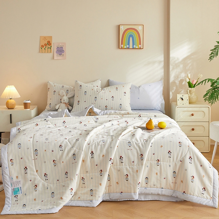 91家纺网 家纺一手货源 找家纺 铺尚美家纺 2026新款A类里外全棉棉花夏被 少女日记