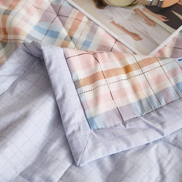 91家纺网 家纺一手货源 找家纺 铺尚美家纺 2026新款A类里外全棉棉花夏被 时光 格