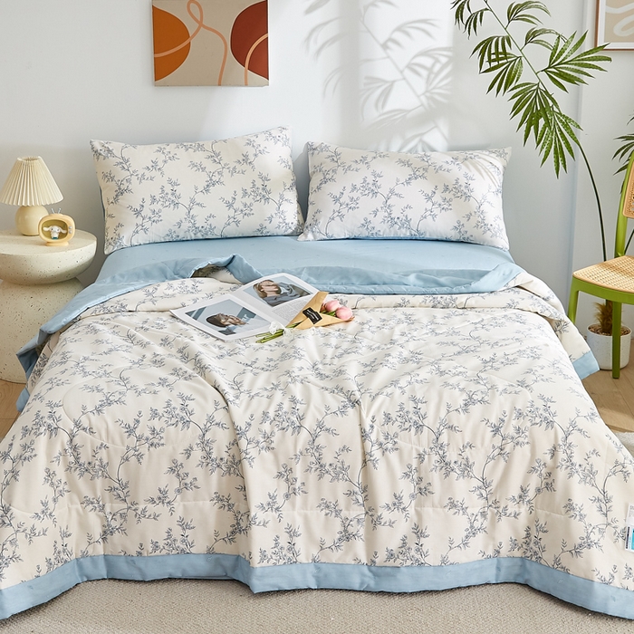 91家纺网 家纺一手货源 找家纺 铺尚美家纺 2026新款A类里外全棉棉花夏被 宛如江南