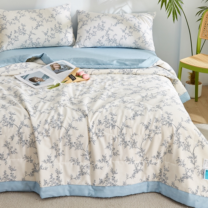 91家纺网 家纺一手货源 找家纺 铺尚美家纺 2026新款A类里外全棉棉花夏被 宛如江南