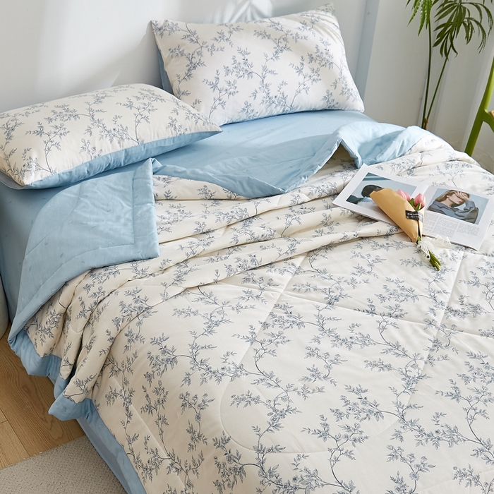 91家纺网 家纺一手货源 找家纺 铺尚美家纺 2026新款A类里外全棉棉花夏被 宛如江南