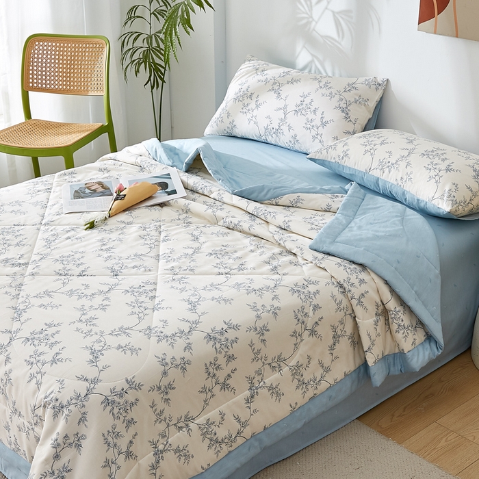 91家纺网 家纺一手货源 找家纺 铺尚美家纺 2026新款A类里外全棉棉花夏被 宛如江南