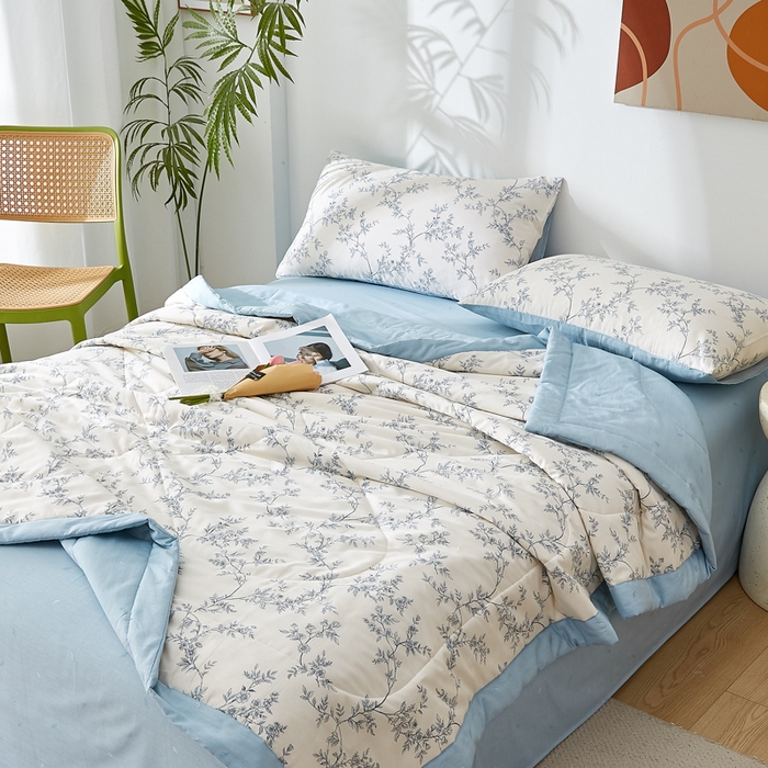 91家纺网 家纺一手货源 找家纺 铺尚美家纺 2026新款A类里外全棉棉花夏被 宛如江南