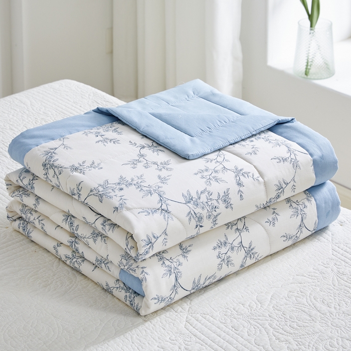 91家纺网 家纺一手货源 找家纺 铺尚美家纺 2026新款A类里外全棉棉花夏被 宛如江南