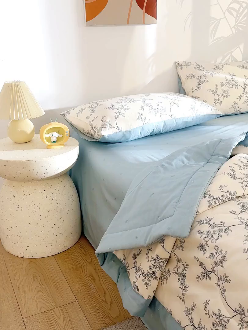 91家纺网 家纺一手货源 找家纺 铺尚美家纺 2026新款A类里外全棉棉花夏被 宛如江南