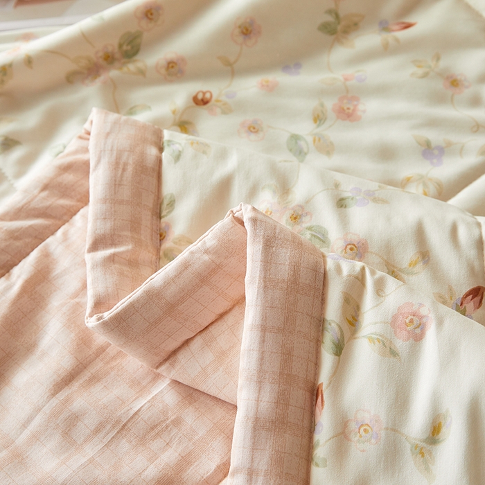 91家纺网 家纺一手货源 找家纺 铺尚美家纺 2026新款A类里外全棉棉花夏被 晚香 玉