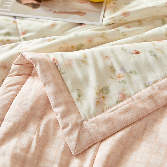 91家纺网 家纺一手货源 找家纺 铺尚美家纺 2026新款A类里外全棉棉花夏被 晚香 玉