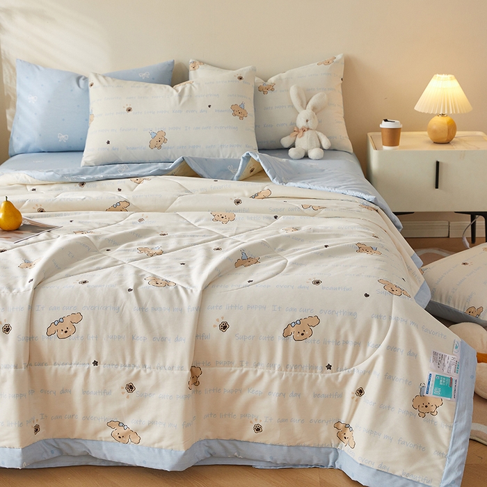 91家纺网 家纺一手货源 找家纺 铺尚美家纺 2026新款A类里外全棉棉花夏被 汪汪队