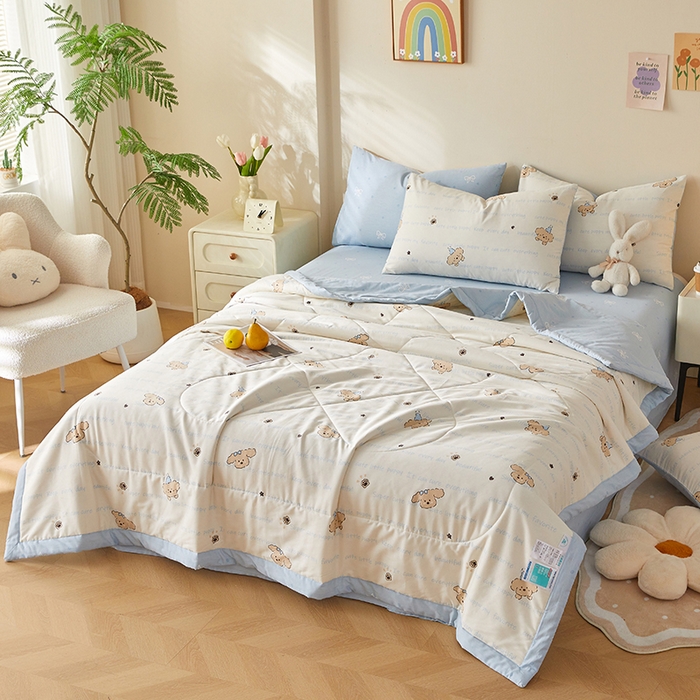 91家纺网 家纺一手货源 找家纺 铺尚美家纺 2026新款A类里外全棉棉花夏被 汪汪队