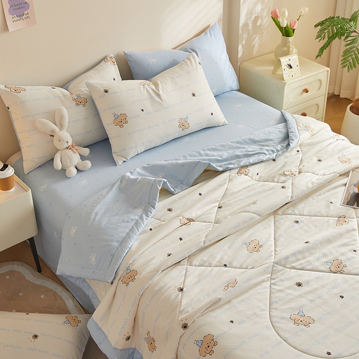 91家纺网 家纺一手货源 找家纺 铺尚美家纺 2026新款A类里外全棉棉花夏被 汪汪队