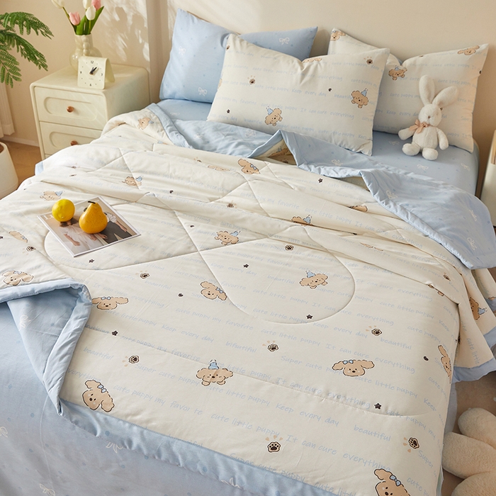 91家纺网 家纺一手货源 找家纺 铺尚美家纺 2026新款A类里外全棉棉花夏被 汪汪队