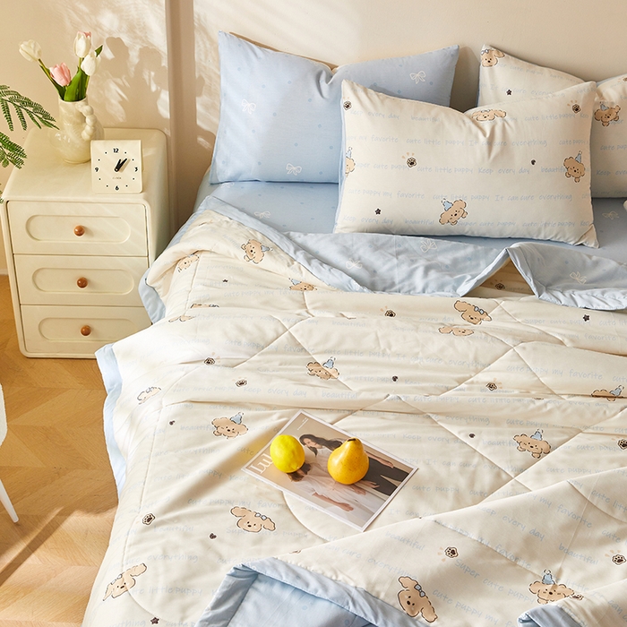 91家纺网 家纺一手货源 找家纺 铺尚美家纺 2026新款A类里外全棉棉花夏被 汪汪队