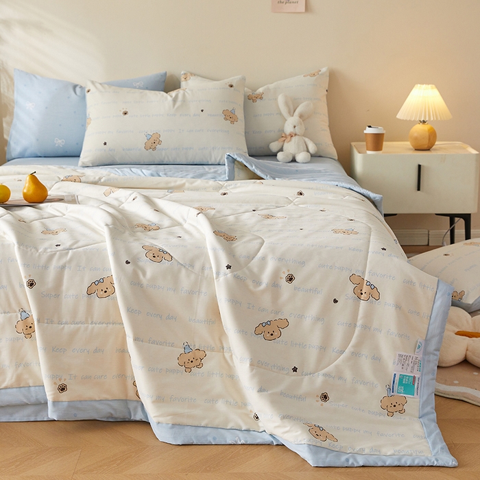 91家纺网 家纺一手货源 找家纺 铺尚美家纺 2026新款A类里外全棉棉花夏被 汪汪队