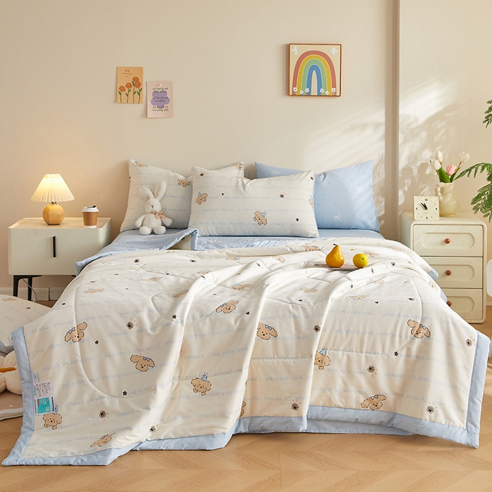 91家纺网 家纺一手货源 找家纺 铺尚美家纺 2026新款A类里外全棉棉花夏被 汪汪队