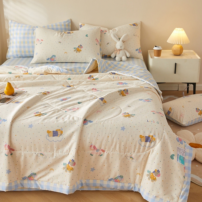 91家纺网 家纺一手货源 找家纺 铺尚美家纺 2026新款A类里外全棉棉花夏被 小马宝莉