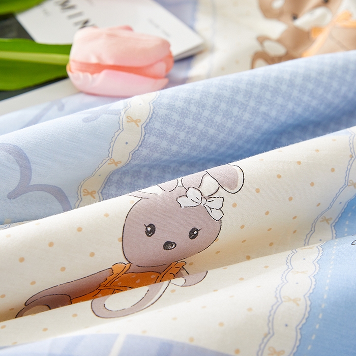 91家纺网 家纺一手货源 找家纺 铺尚美家纺 2026新款A类里外全棉棉花夏被 小熊派对