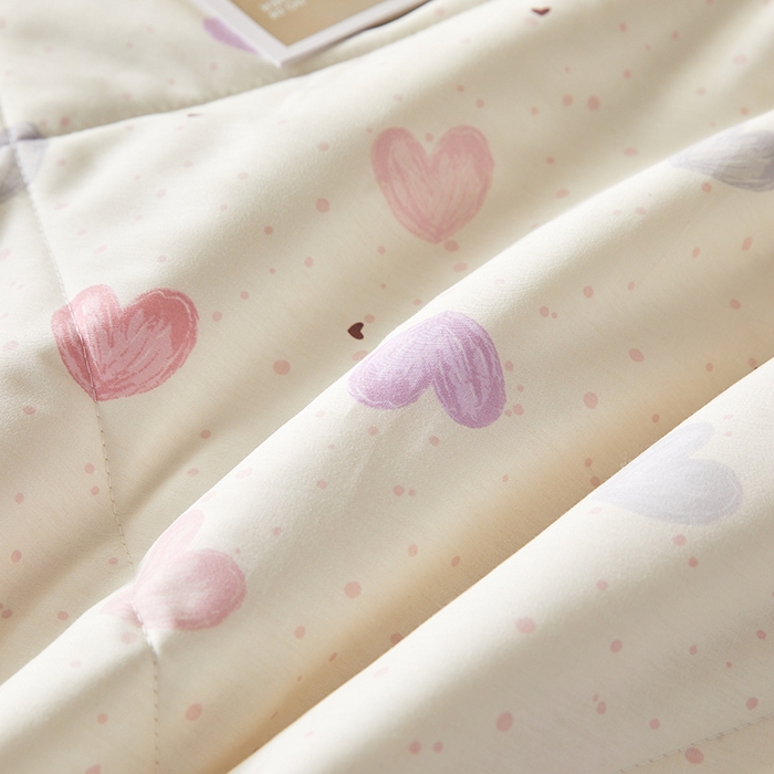 91家纺网 家纺一手货源 找家纺 铺尚美家纺 2026新款A类里外全棉棉花夏被 心相印