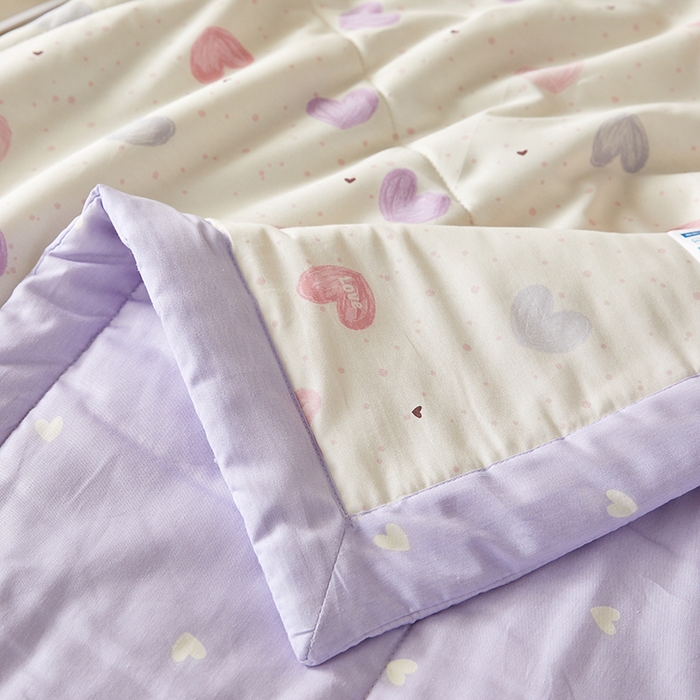 91家纺网 家纺一手货源 找家纺 铺尚美家纺 2026新款A类里外全棉棉花夏被 心相印