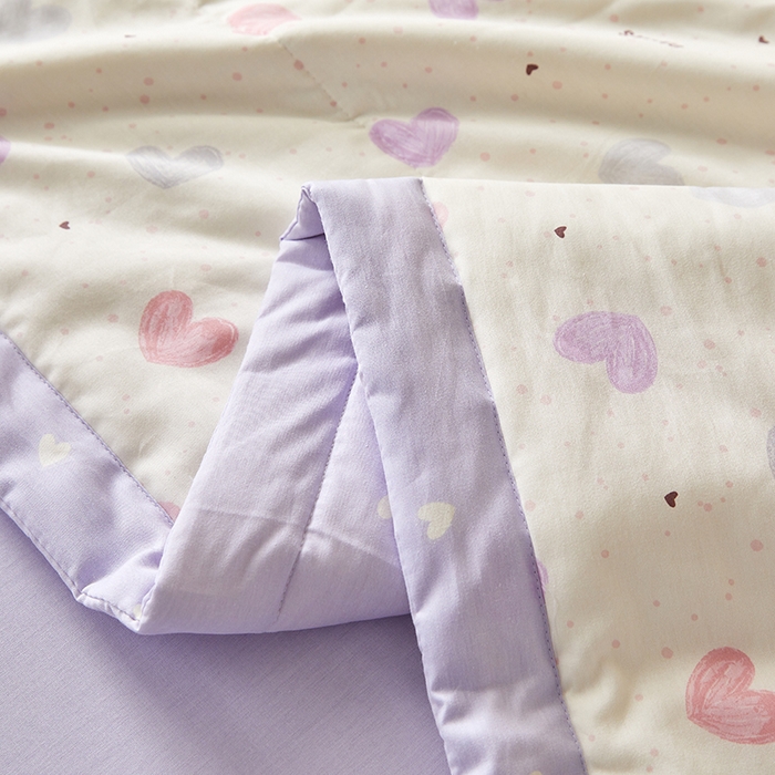 91家纺网 家纺一手货源 找家纺 铺尚美家纺 2026新款A类里外全棉棉花夏被 心相印