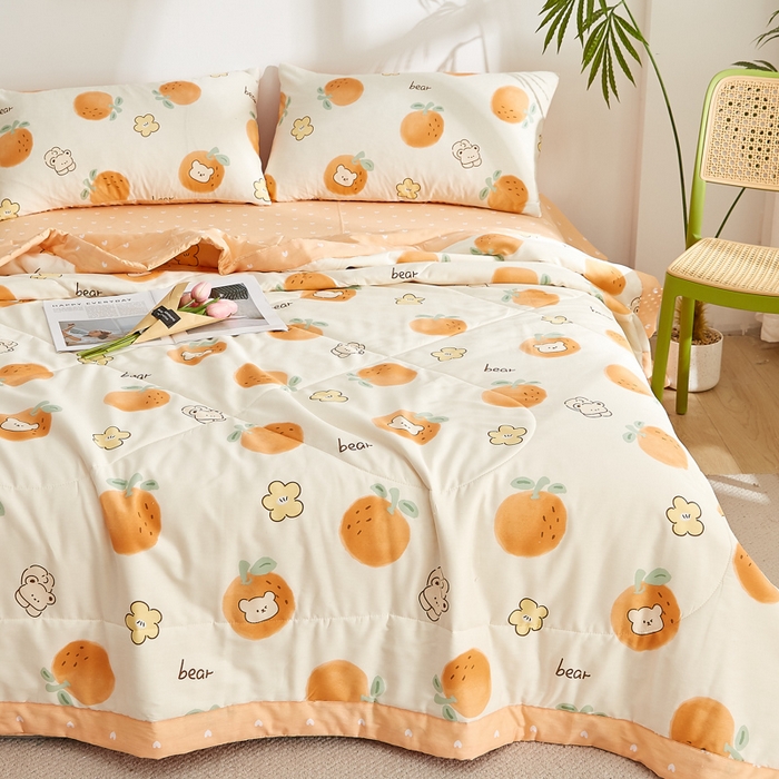 91家纺网 家纺一手货源 找家纺 铺尚美家纺 2026新款A类里外全棉棉花夏被 心想事成