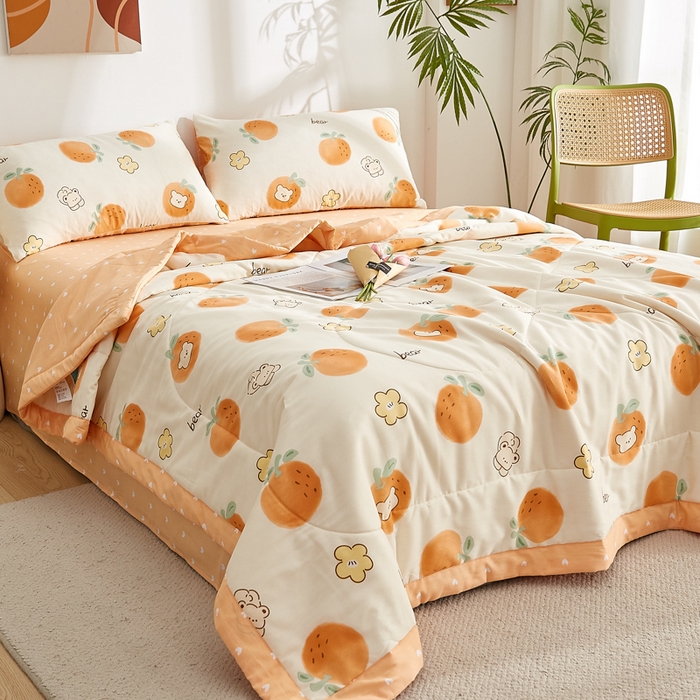 91家纺网 家纺一手货源 找家纺 铺尚美家纺 2026新款A类里外全棉棉花夏被 心想事成