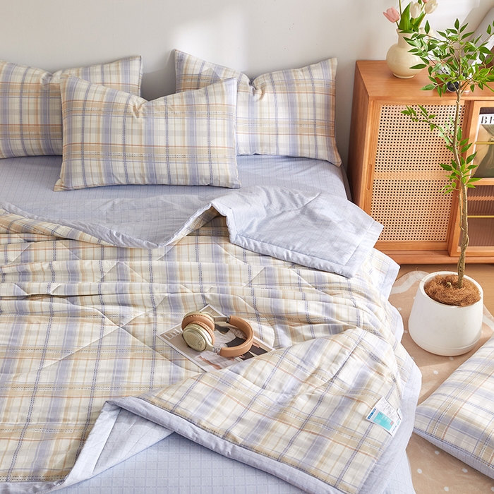 91家纺网 家纺一手货源 找家纺 铺尚美家纺 2026新款A类里外全棉棉花夏被 休闲时光