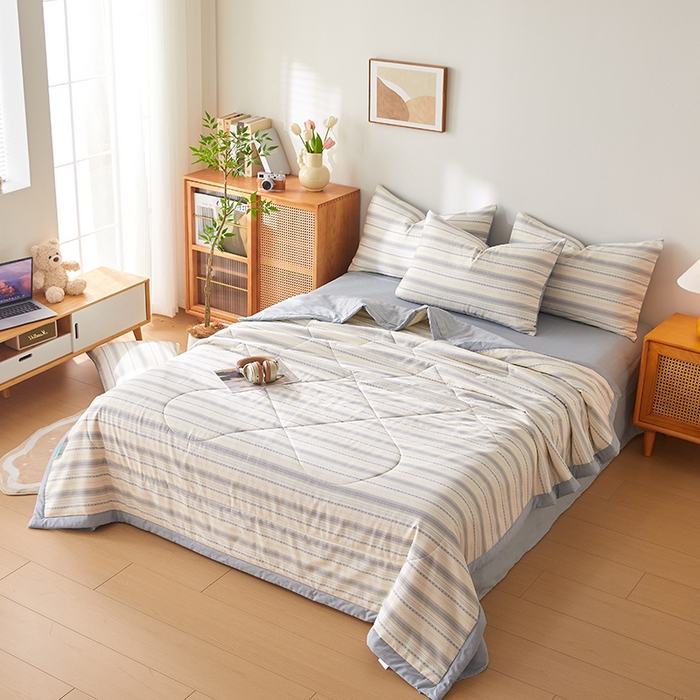 91家纺网 家纺一手货源 找家纺 铺尚美家纺 2026新款A类里外全棉棉花夏被 学院派