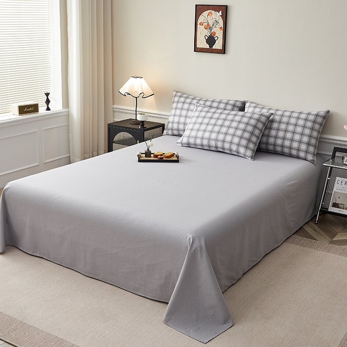 91家纺网 家纺一手货源 找家纺 铺尚美家纺 2026新款A类里外全棉棉花夏被 雅格 灰