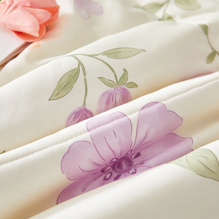 91家纺网 家纺一手货源 找家纺 铺尚美家纺 2026新款A类里外全棉棉花夏被 雅曦 紫