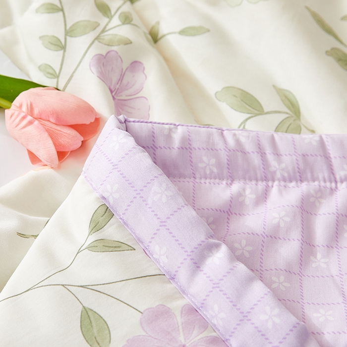 91家纺网 家纺一手货源 找家纺 铺尚美家纺 2026新款A类里外全棉棉花夏被 雅曦 紫