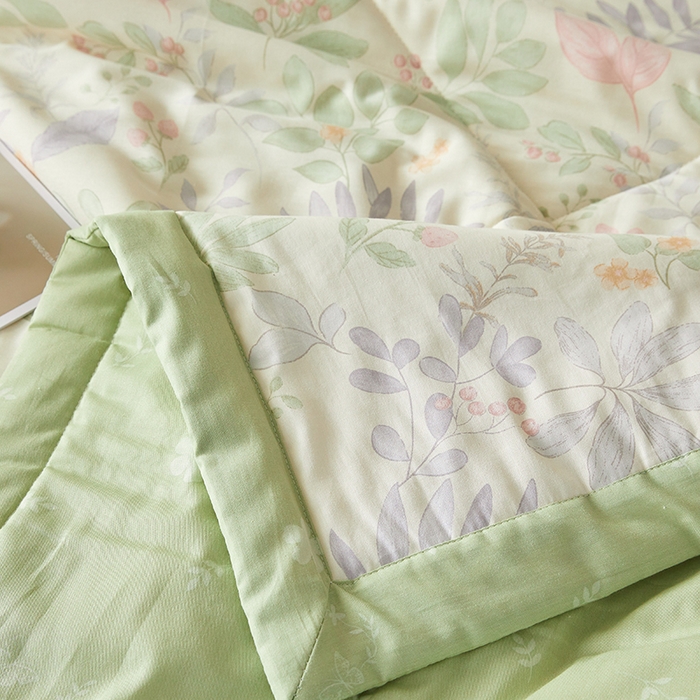 91家纺网 家纺一手货源 找家纺 铺尚美家纺 2026新款A类里外全棉棉花夏被 叶飞扬