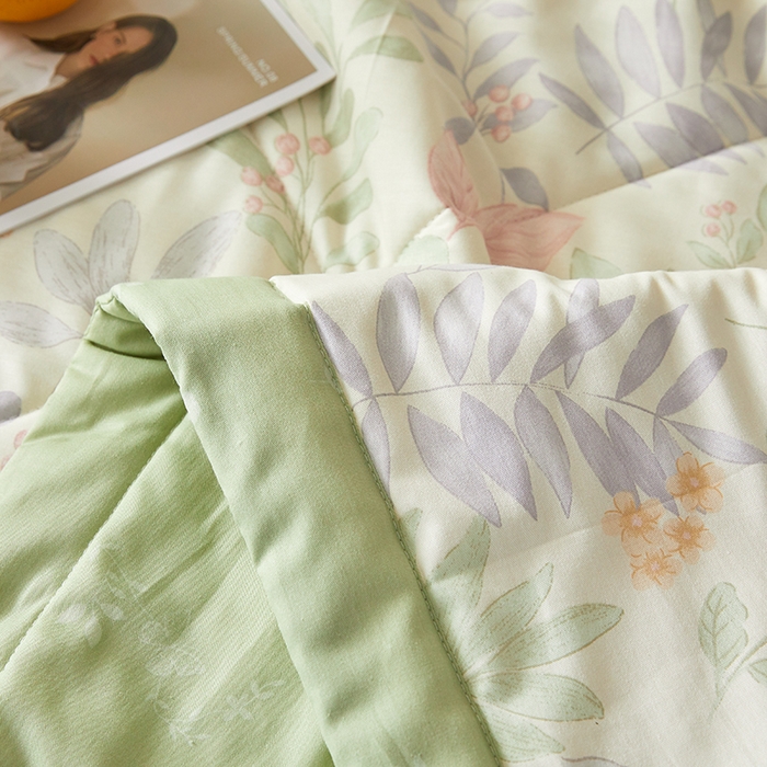 91家纺网 家纺一手货源 找家纺 铺尚美家纺 2026新款A类里外全棉棉花夏被 叶飞扬