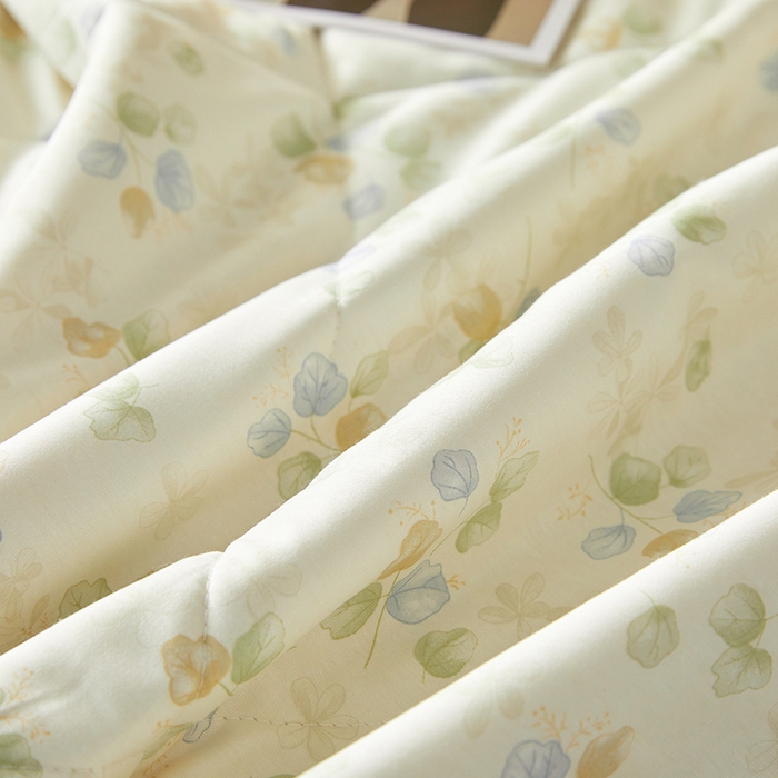 91家纺网 家纺一手货源 找家纺 铺尚美家纺 2026新款A类里外全棉棉花夏被 叶语