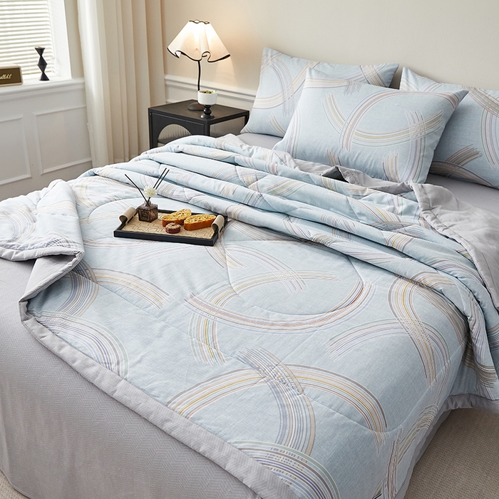 91家纺网 家纺一手货源 找家纺 铺尚美家纺 2026新款A类里外全棉棉花夏被 英伦风范