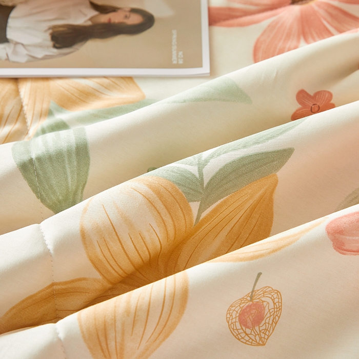 91家纺网 家纺一手货源 找家纺 铺尚美家纺 2026新款A类里外全棉棉花夏被 云裳花谷