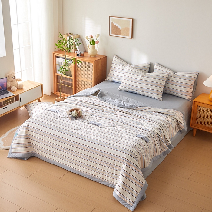 91家纺网 家纺一手货源 找家纺 铺尚美家纺 2026新款A类里外全棉棉花夏被 致青春